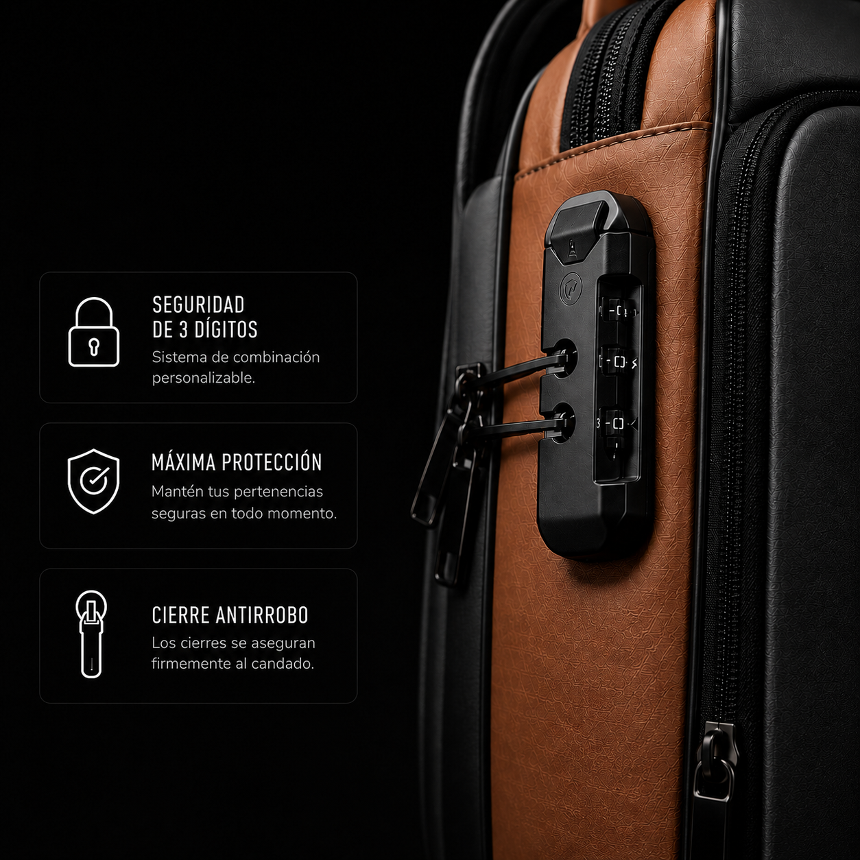 Urban Pack — Bandolera con candado y carga USB
