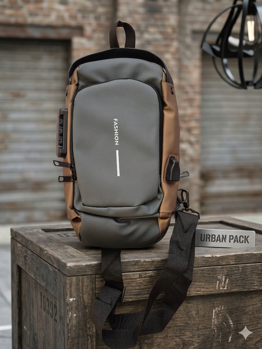Urban Pack — Bandolera urbana con candado de seguridad y carga USB