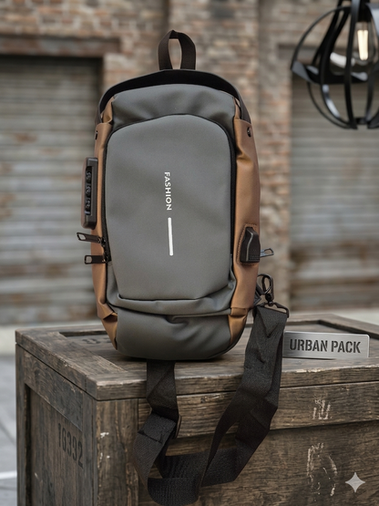 Urban Pack — Bandolera urbana con candado de seguridad y carga USB
