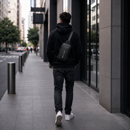Urban Pack — Bandolera con candado y carga USB